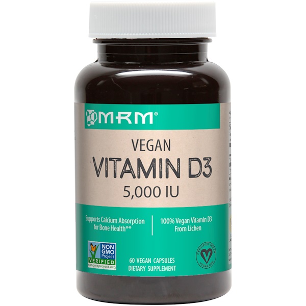 MRM, Vegan Vitamin D3, 5,000 IU, 60 Vegan Capsules