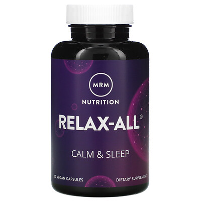 

MRM Nutrition Relax-All, Calm & Sleep, для расслабления и сна, 60 веганских капсул