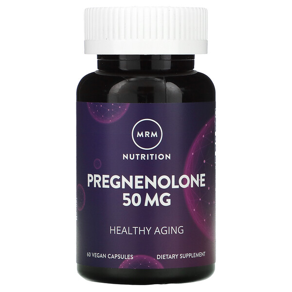 Pregnenolona, 50 mg, 60 cápsulas veganas