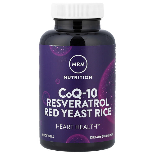Mrm Nutrition CoQ-10, Resveratrol, Red Yeast Rice, 60 Softgels