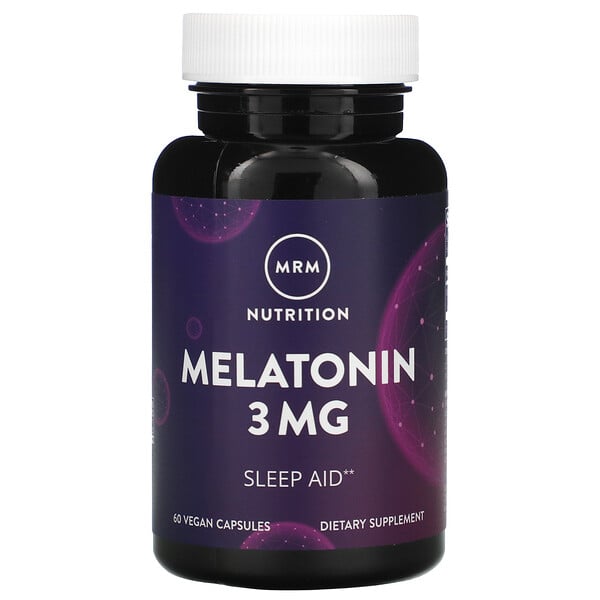 MRM, мелатонин, 3 мг, 60 веганских капсул