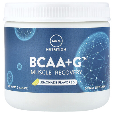 MRM Nutrition, BCAA+G™, Recuperación muscular, Limonada, 180 g (6,35 oz)