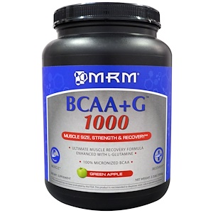 MRM, Аминокислоты с разветвлённой цепью BCAA + G 1000 Grean Apple, 1000 г