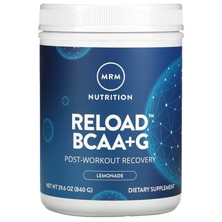 MRM, Reload BCAA + G, 운동 후 회복, 레모네이드, 840g(29.6oz)