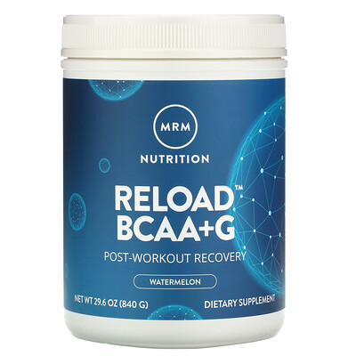 MRM Reload BCAA+G, Post-Workout Recovery, Watermelon, 29.6 oz (840 g)