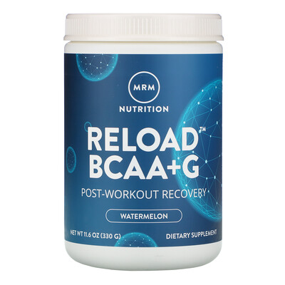 MRM Reload BCAA+G, Post-Workout Recovery, Watermelon, 11.6 oz (330 g)