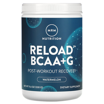 

MRM Reload BCAA+G, Post-Workout Recovery, Watermelon, 11.6 oz (330 g)