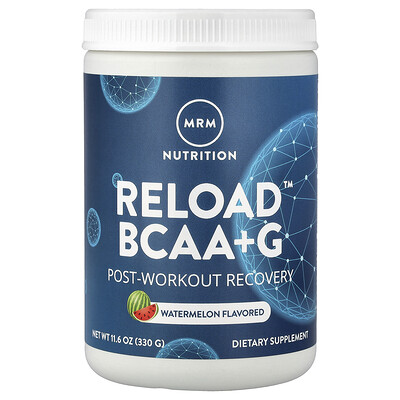 MRM Nutrition, BCAA+G™ Reload, Recuperación posentrenamiento, Sandía, 330 g (11,6 oz)