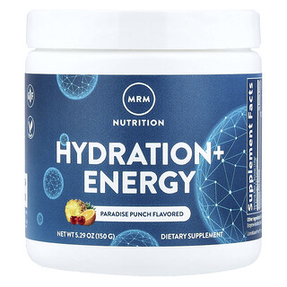 MRM Nutrition, Hydration+ Energy, Hydration+ Energie, Paradise Punch, 150 g (5,29 oz.)