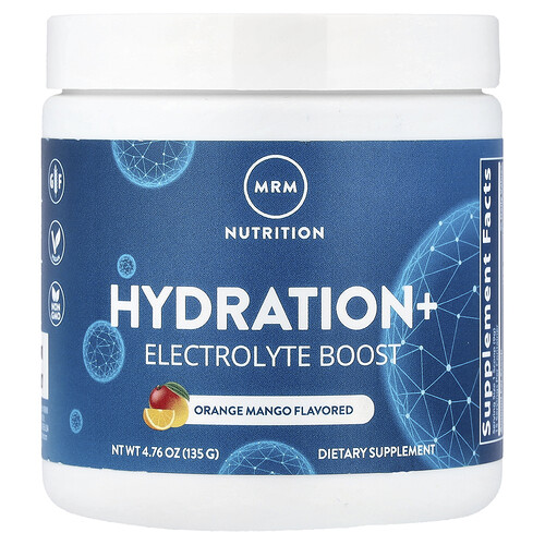 MRMニュートリション MRM Nutrition, ハイドレーション＋電解質ブースト、オレンジマンゴー、135mg（4.76オンス）
