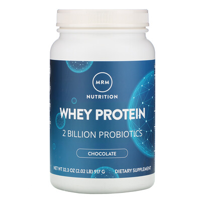 MRM Whey Protein, 2 Billion Probiotics, Chocolate, 2.02 lbs (917 g)
