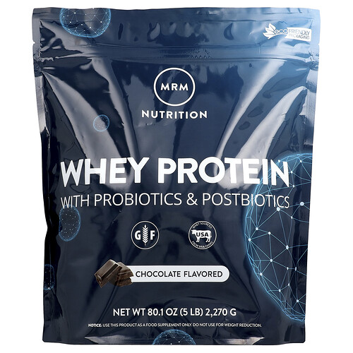 MRM Nutrition, Molkenprotein, Schokolade, 2 Milliarden Probiotika, 2.270 g (5 lb.)