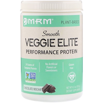 MRM Smooth Veggie Elite Performance Protein, Chocolate Mocha, 6.5 oz (185 g)
