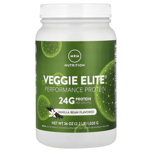 MRM Nutrition, Veggie Elite®, Performance Protein, Vanilla Bean, 2.2 lb (1,020 g)