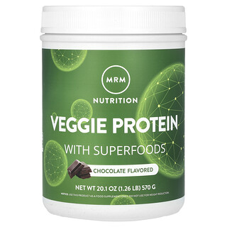 MRM Nutrition, Veggie Protein with Superfoods, Chocolate, 1.26 lb (570 g)