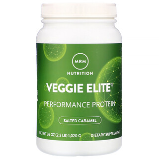 MRM, Veggie Elite Performance Protein, вегетарианский протеин для повышения продуктивности, соленая карамель, 1020 г (2,2 фунта)