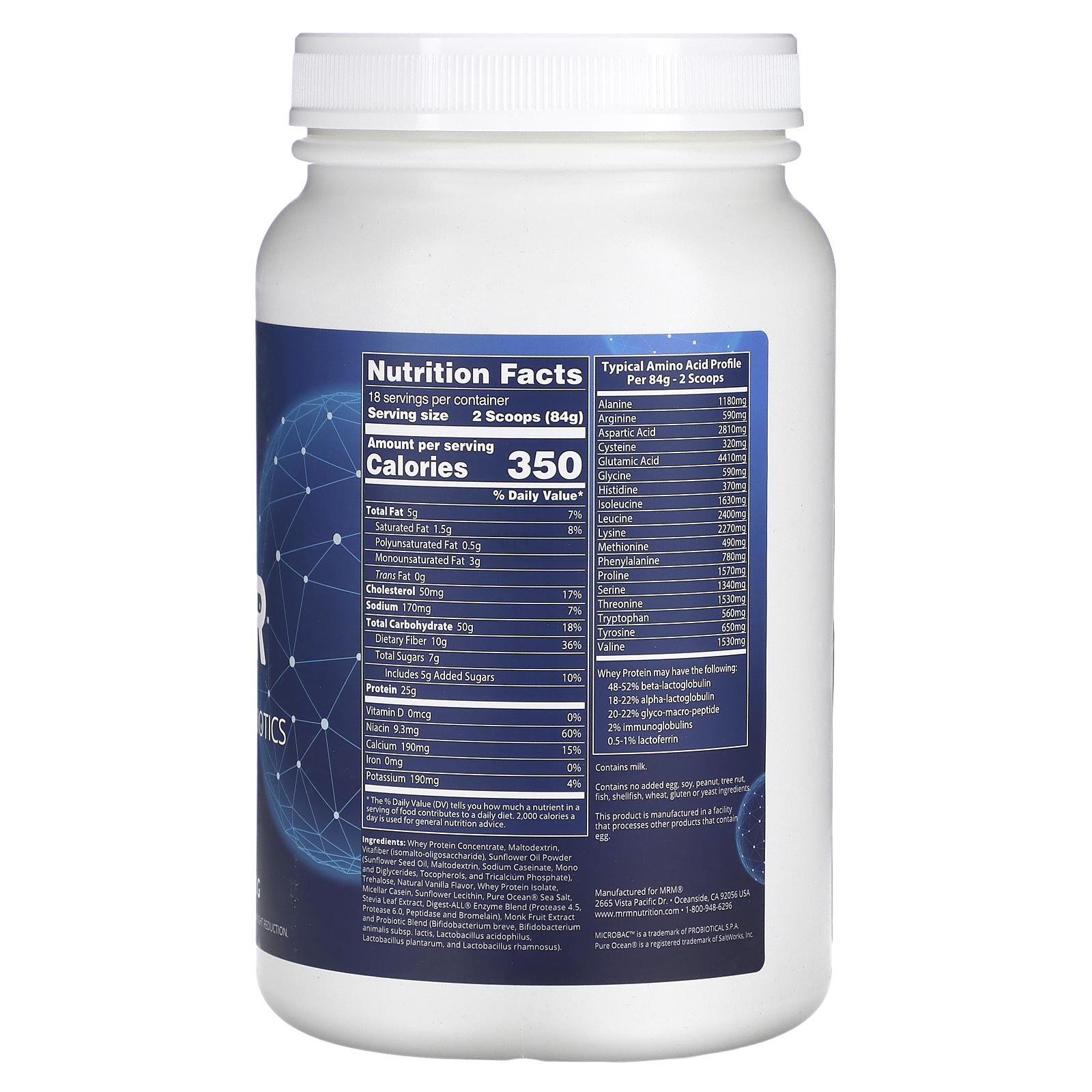 MRM Nutrition Gainer, 1 Billion Probiotics, Powder - Picture 8 of 8