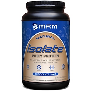 MRM, Natural Isolate Whey Protein, Chocolate Malt, 32.5 oz (922 g)