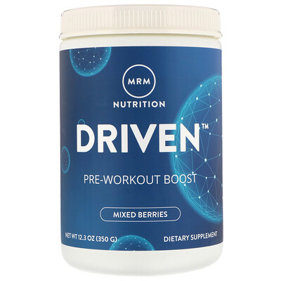 MRM DRIVEN, Pre-Workout Boost, Mixed Berries, 12.3 oz (350 g)