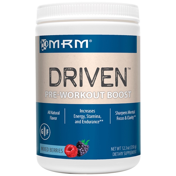 MRM, Driven, Формула перед тренировкой, без сахара, ягодный микс, 12.3 унции (350 г)