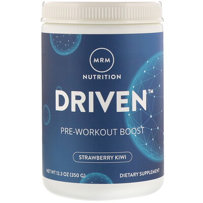 MRM DRIVEN, Pre-Workout Boost, Strawberry Kiwi, 12.3 oz (350 g)
