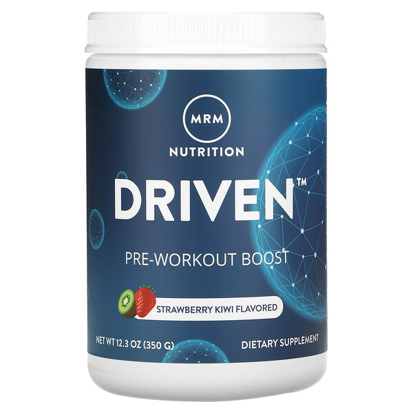 MRM Nutrition‏, DRIVEN, חיזוק לפני האימון, בטעם קיווי ותות, 350 גרם (12.3 אונקיות)