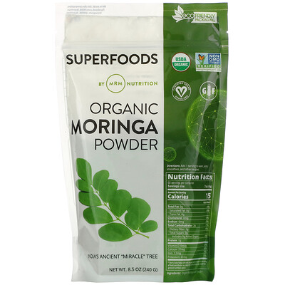 MRM Organic Moringa Powder, 8.5 oz (240 g)