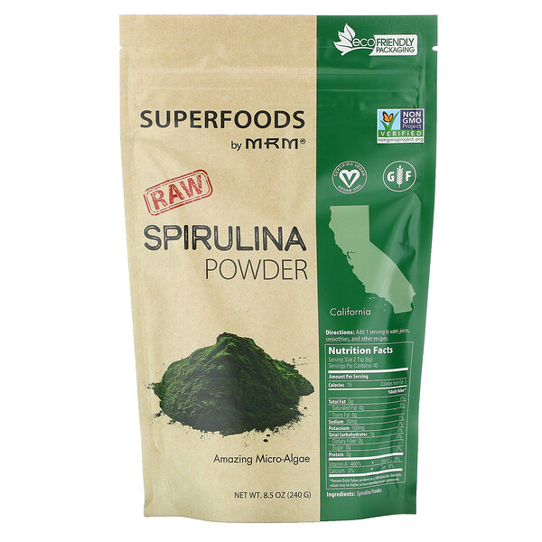MRM, Raw Spirulina Powder, rohes Spirulina-Pulver, 240 g (8,5 oz.)