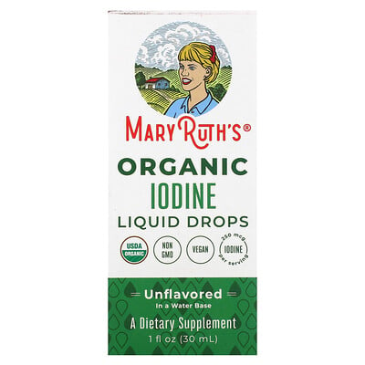 

MaryRuth Organics Жидкие капли органического йода, без добавок, 30 мл (1 жидк. Унция)