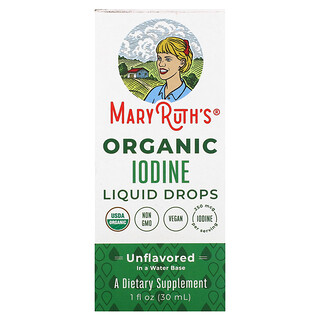 MaryRuth Organics, 有機碘液滴油，原味，1 液量盎司（30 毫升）