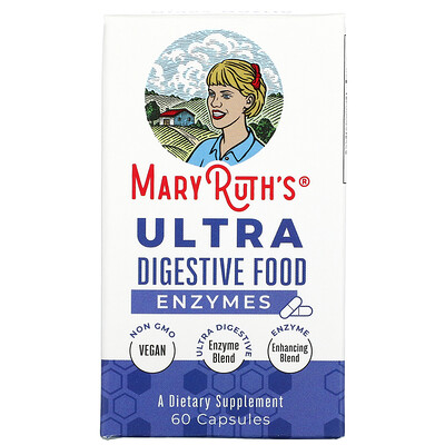 

MaryRuth Organics Ultra Digestive Food, ферменты, 60 капсул