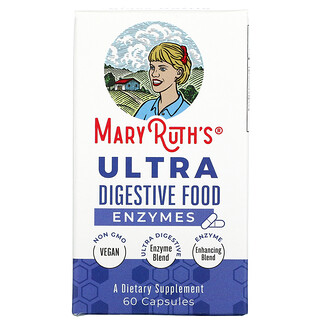 MaryRuth Organics, 超級消化食品，酶，60 粒膠囊