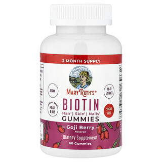 MaryRuth's, Biotin Gummies, Goji Berry, 60 Gummies