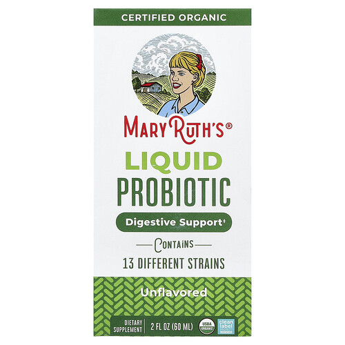 MaryRuth's, Organic Liquid Probiotic, Unflavored, 2 fl oz (60 ml)
