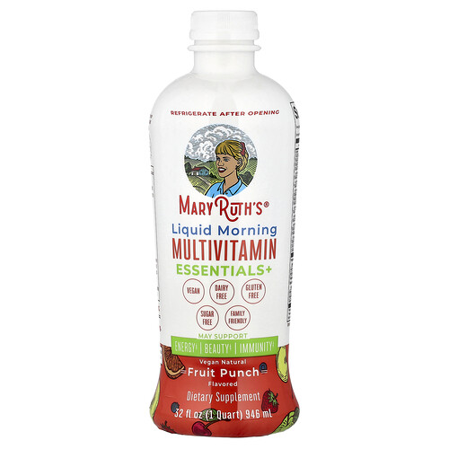 Maryruth's Liquid Morning Multivitamin Essentials+, Fruit Punch, 32 fl oz (946 ml)