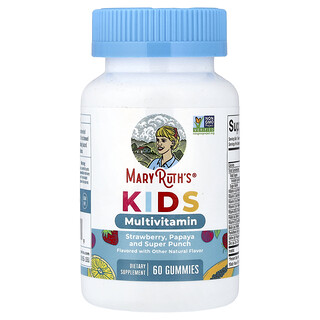 MaryRuth's, Gomitas multivitamínicas para niños, Fresa, papaya y Super Punch`` 60 gomitas