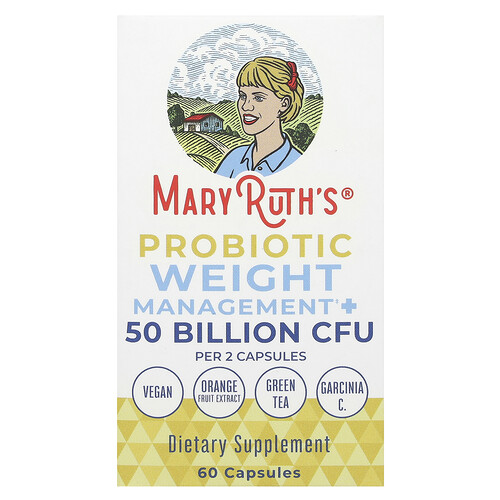 MaryRuth's, Probiotic Weight+ Management, 50 Milliarden, 60 Kapseln