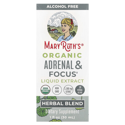 MaryRuth's, Organic, flüssiger Extrakt für Nebennieren & Konzentration, alkoholfrei, 30 ml