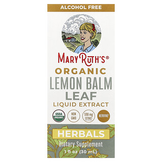 MaryRuth's, Organic Lemon Balm Leaf Liquid Extract, Alcohol Free, 1 fl oz (30 ml)