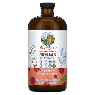 MaryRuth Organics, 產前產後液體多維生素，漿果味，32 盎司（946 毫升）