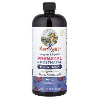 MaryRuth's, Multivitamines liquides prénatales et postnatales véganes, Baie, 946 ml