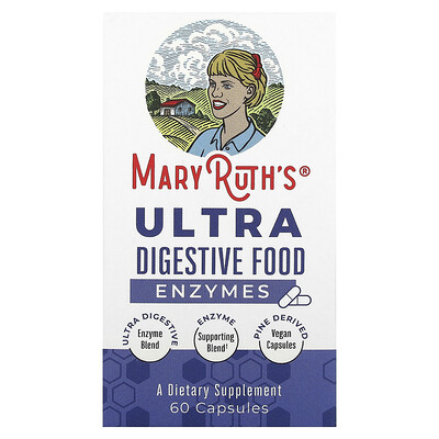MaryRuth's, Enzimas alimentarias ultradigestivas, 60 cápsulas