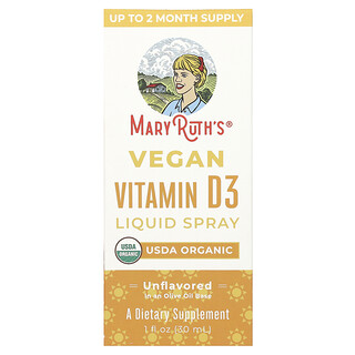 MaryRuth's, ヴィーガンビタミンD3液体スプレー、無香料、30ml（1液量オンス）