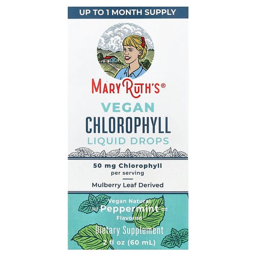 MaryRuth's, Vegane Chlorophyll-Flüssigtropfen, Pfefferminze, 60 ml