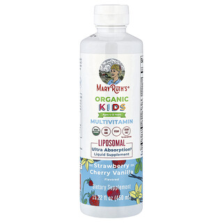 MaryRuth's, Organski dječji multivitamin liposomski, za djecu od 4 do 13 godina, jagoda, trešnja i vanilija, 450 ml