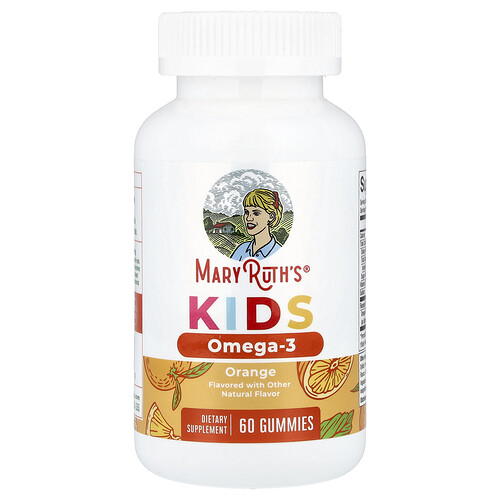 MaryRuth's, Kids Omega-3 Gummies, Omega-3-Fruchtgummis für Kinder, ab 4 Jahren, Orange, 60 Fruchtgummis