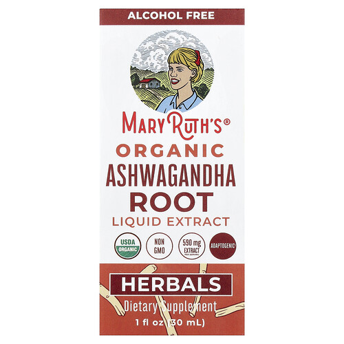 Maryruth's Organic Ashwagandha Root Liquid Extract, Alcohol Free, 1 fl oz (30 ml)