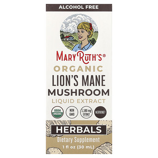 MaryRuth's, Økologisk flytende ekstrakt av løvemankesopp, alkoholfri, 30 ml
