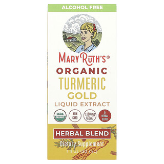 MaryRuth's, Extrait liquide de curcuma biologique, Sans alcool, 1180 mg, 30 ml