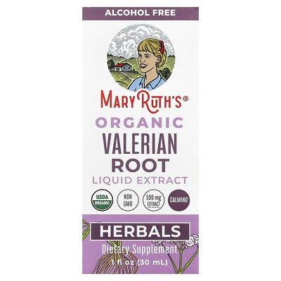 MaryRuth's, Extracto líquido de raíz de valeriana orgánica, Sin alcohol, 30 ml (1 oz. líq.)